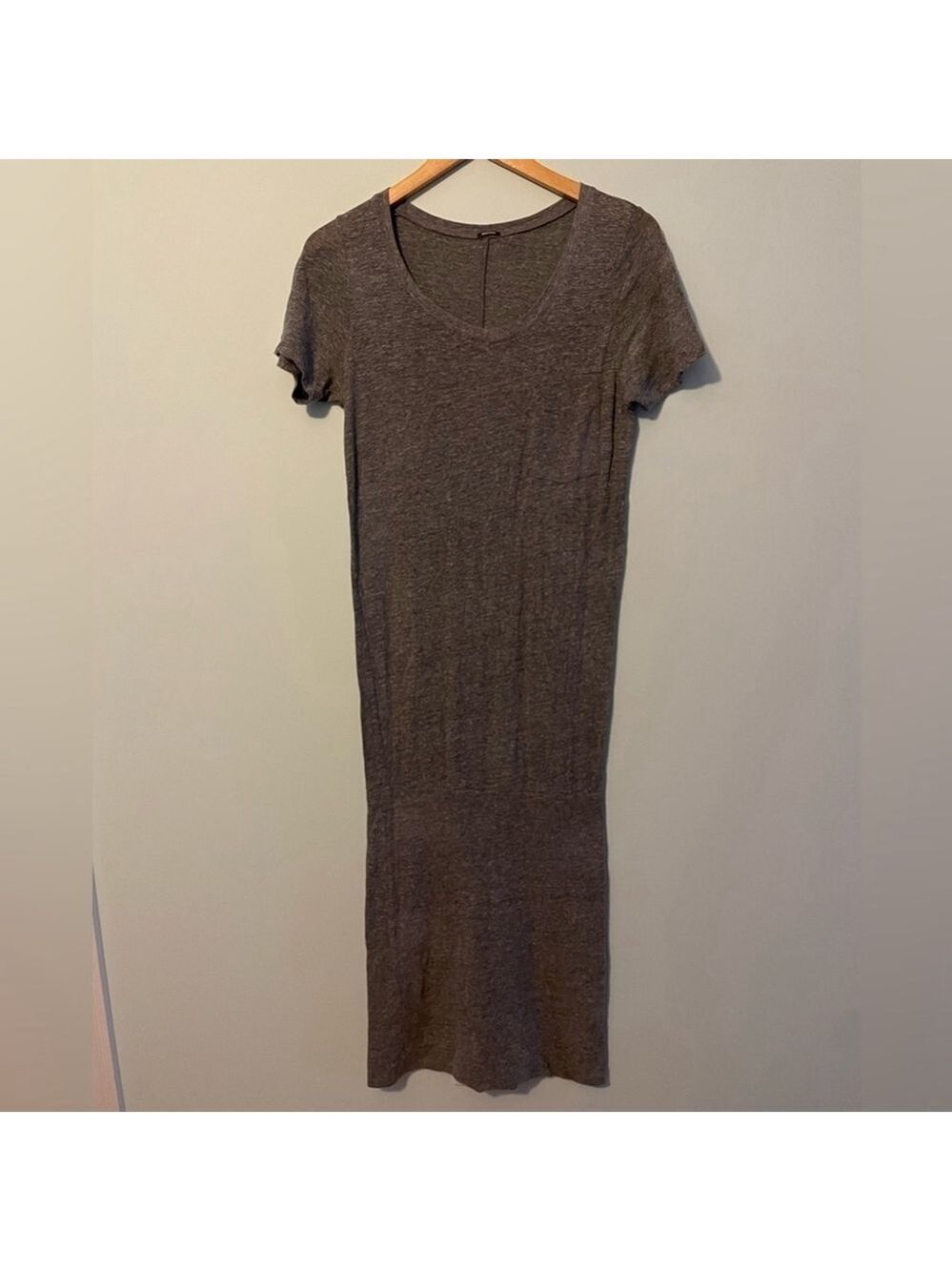 Monrow Revolve T Shirt Dress Grey Small